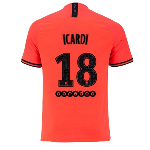 JORDAN Camiseta Paris Saint Germain NO.18 Icardi Segunda equipación 2019-2020 Naranja
